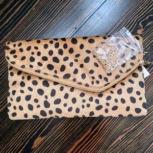 Cheetah print clutch